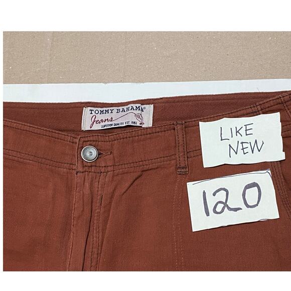 Tommy Bahama Cargo Shorts Size 38 Rust Orange Cotton Utility Pockets - Picture 7 of 9
